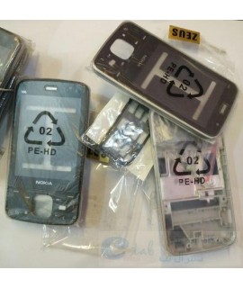 قاب المانی ( اصلی - پشت و رو به همراه کیبورد و شاسی- قاب کامل) گوشی نوکیا  مدل N96 قطعات- باتری - قاب